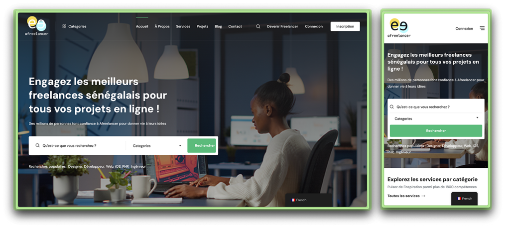 Site web de Afreelancer